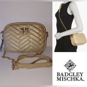 Badgley Mischka Metallic Gold Crossbody
Bag- NWT